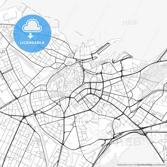 Vector PDF map of Tallinn, Estonia