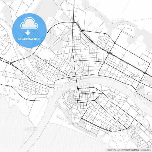 Vector PDF map of Pärnu, Estonia