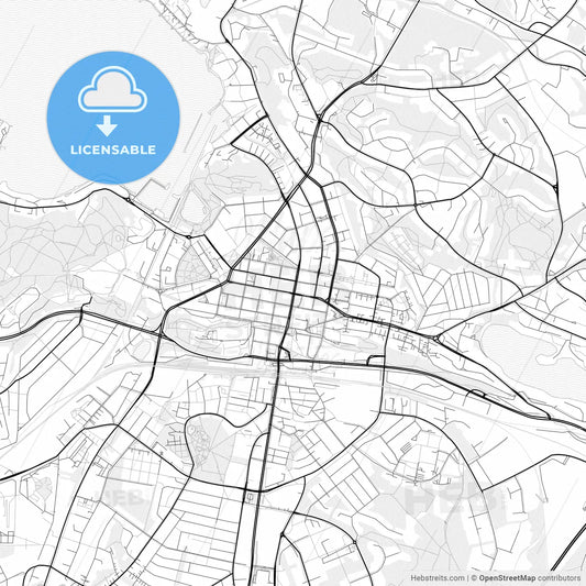 Vector PDF map of Lahti, Finland