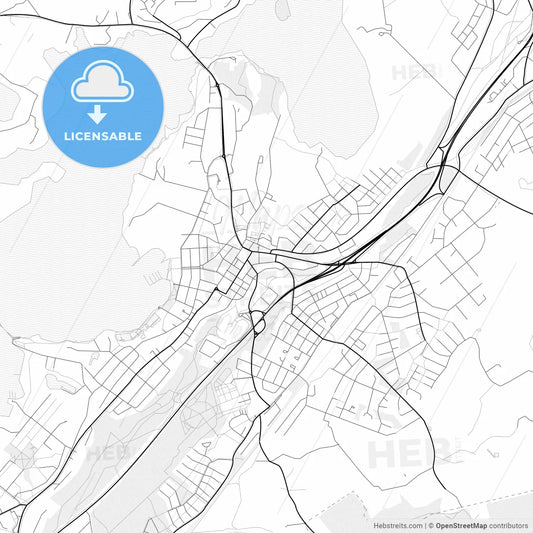 Vector PDF map of Lohja, Finland