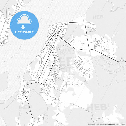 Vector PDF map of Saint-Laurent-du-Maroni, France