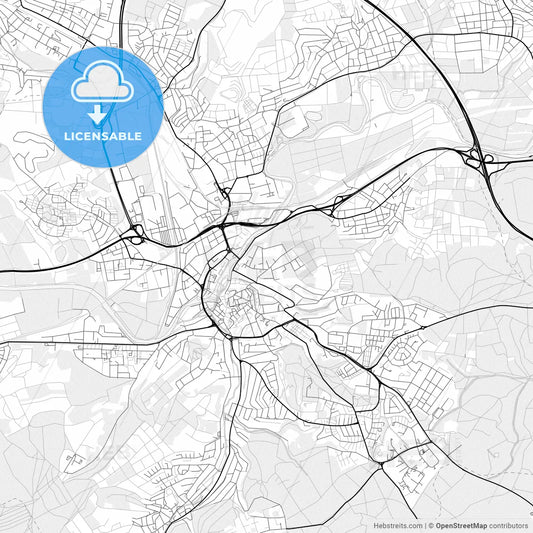 Vector PDF map of Wetzlar, Germany