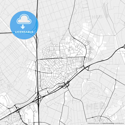 Vector PDF map of Viernheim, Germany
