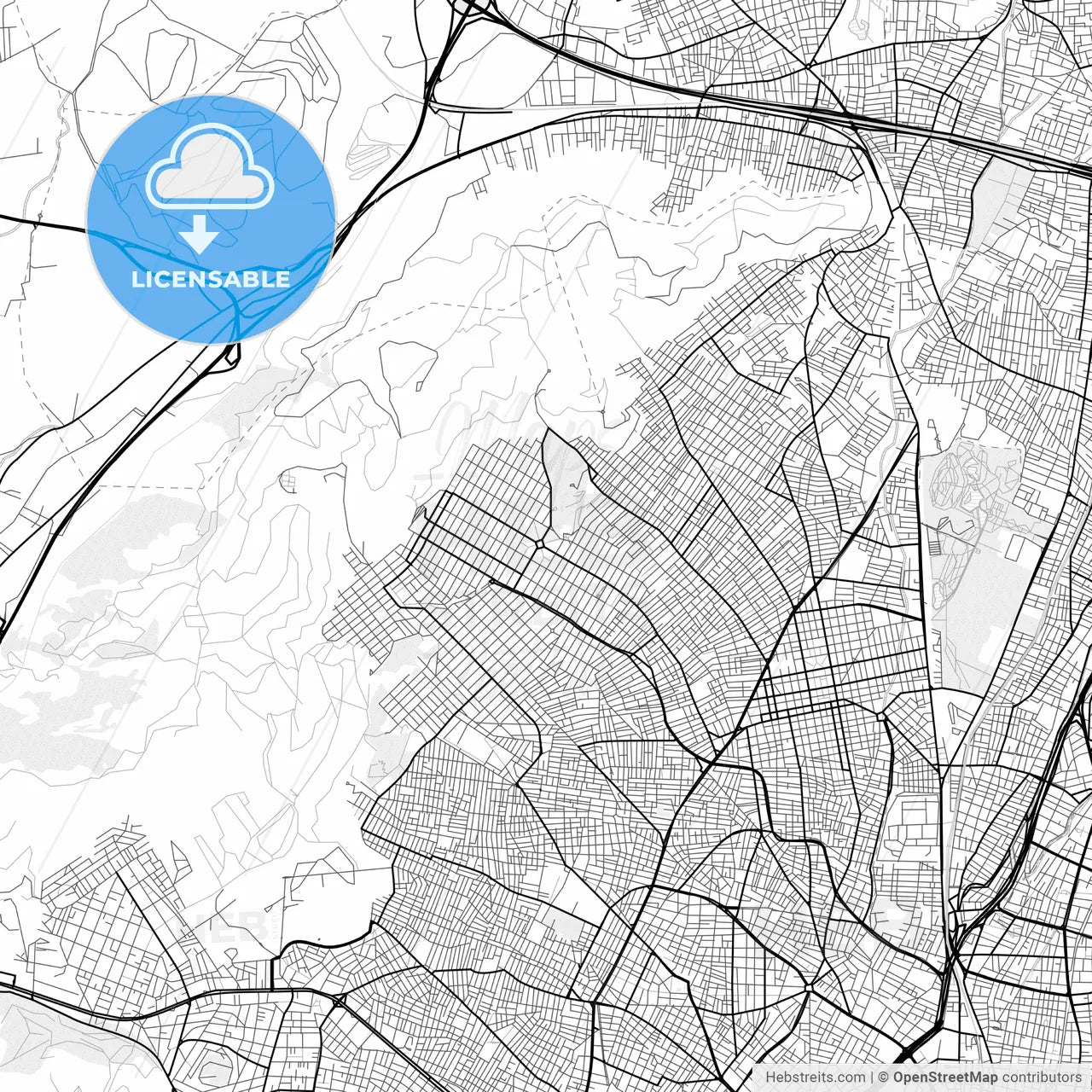 Vector PDF map of Petroupoli, Greece