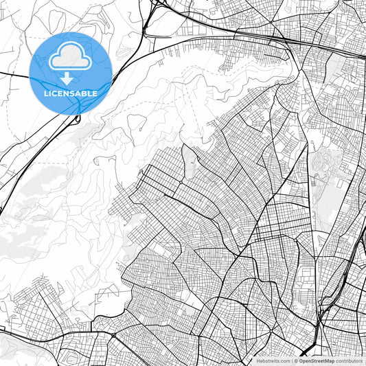 Vector PDF map of Petroupoli, Greece