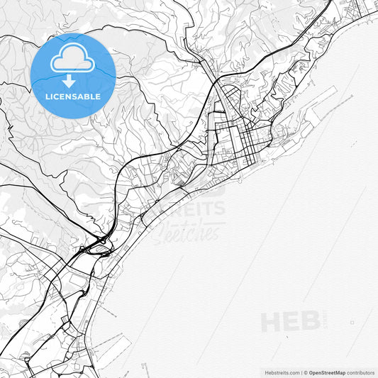 Vector PDF map of Savona, Italy