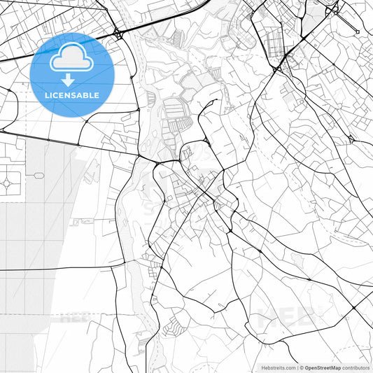 Vector PDF map of Ílhavo, Portugal