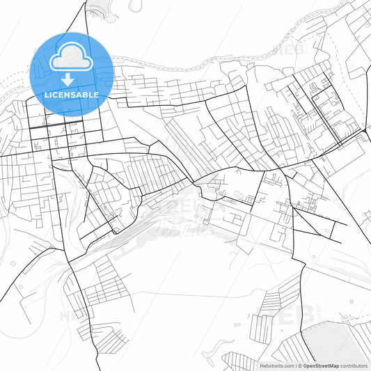 Vector PDF map of Balashov, Russia