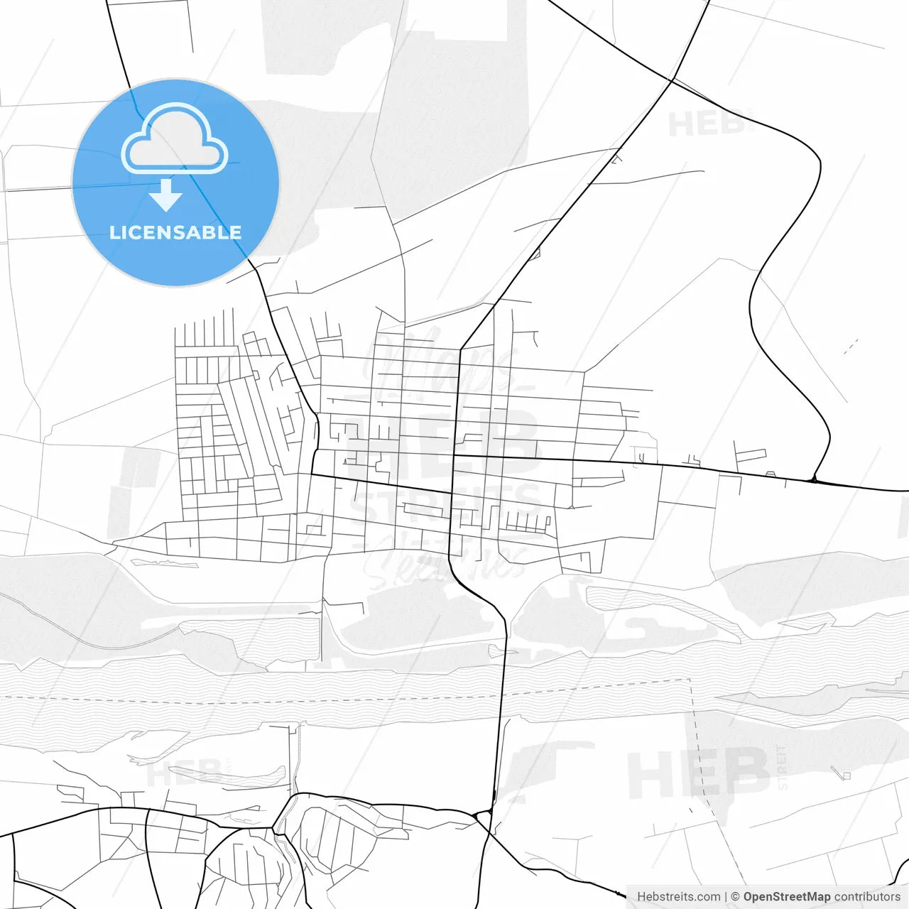 Vector PDF map of Bačka Palanka, Serbia