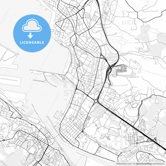 Vector PDF map of Getxo, Spain