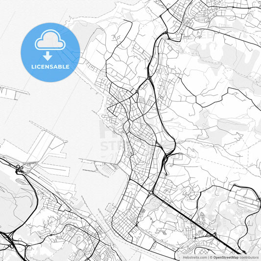 Vector PDF map of Algorta, Spain