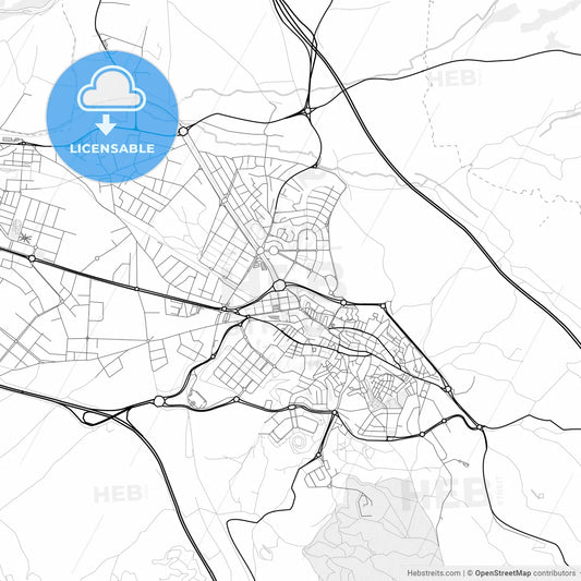 Vector PDF map of Arganda, Spain