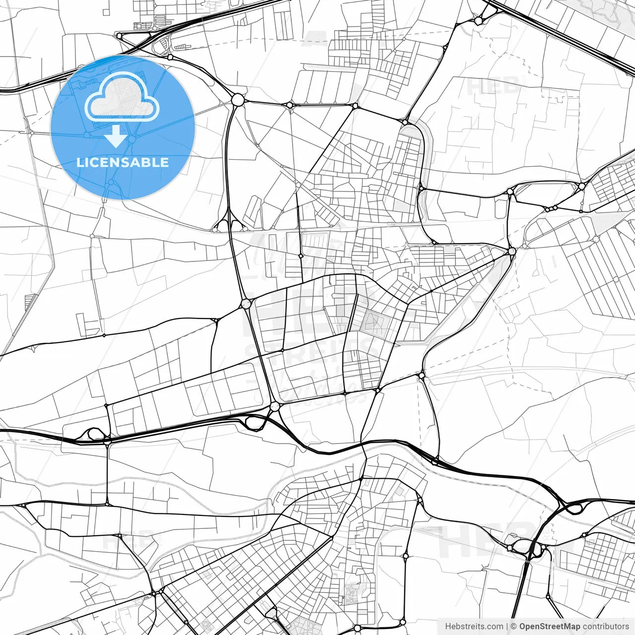 Vector PDF map of Alaquàs, Spain