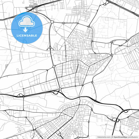 Vector PDF map of Alaquàs, Spain
