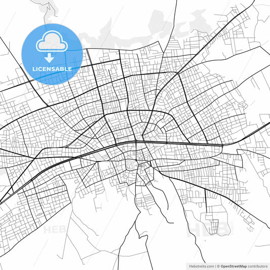 Vector PDF map of Adıyaman, Turkey