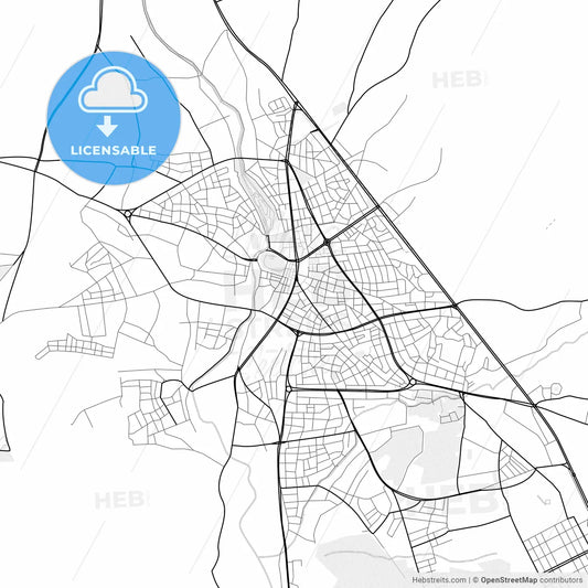 Vector PDF map of Kırşehir, Turkey