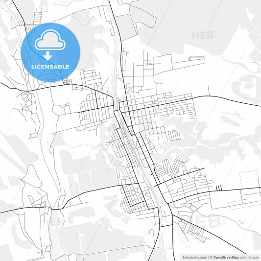 Vector PDF map of Podilsk, Ukraine