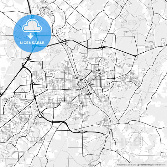 Vector PDF map of Sherbrooke, Canada