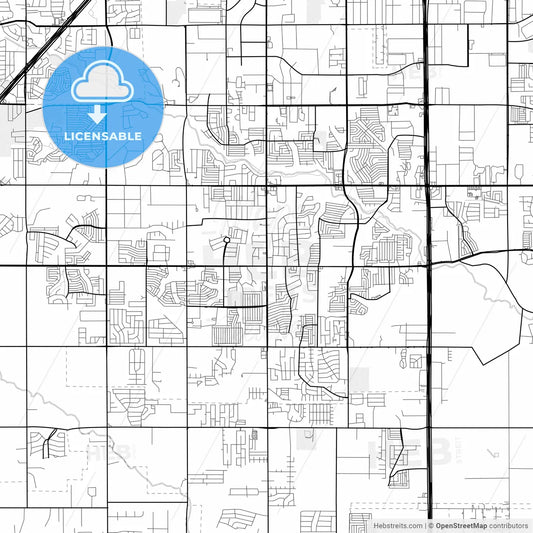 Vector PDF map of DeSoto, Texas, United States