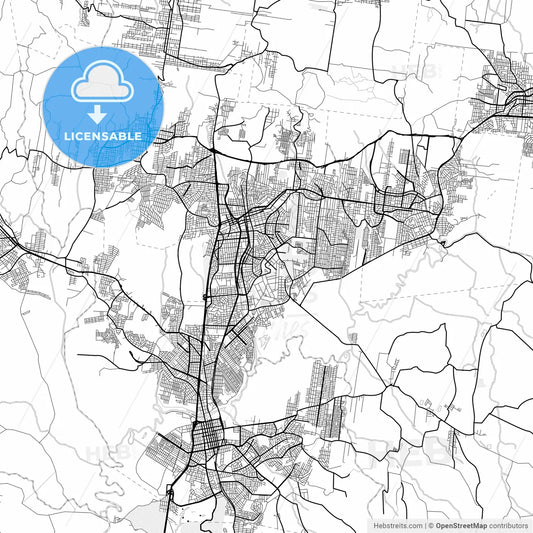 Vector PDF map of Novo Hamburgo, Brazil
