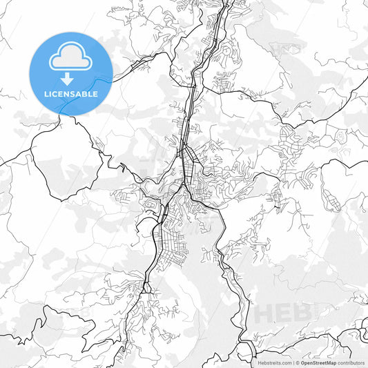 Vector PDF map of Nova Friburgo, Brazil