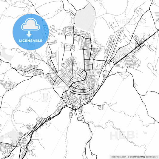 Vector PDF map of Guaratingueta, Brazil