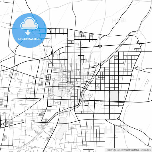 Vector PDF map of Liaocheng, China