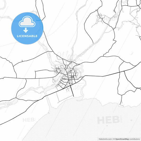 Vector PDF map of Wuchuan, China