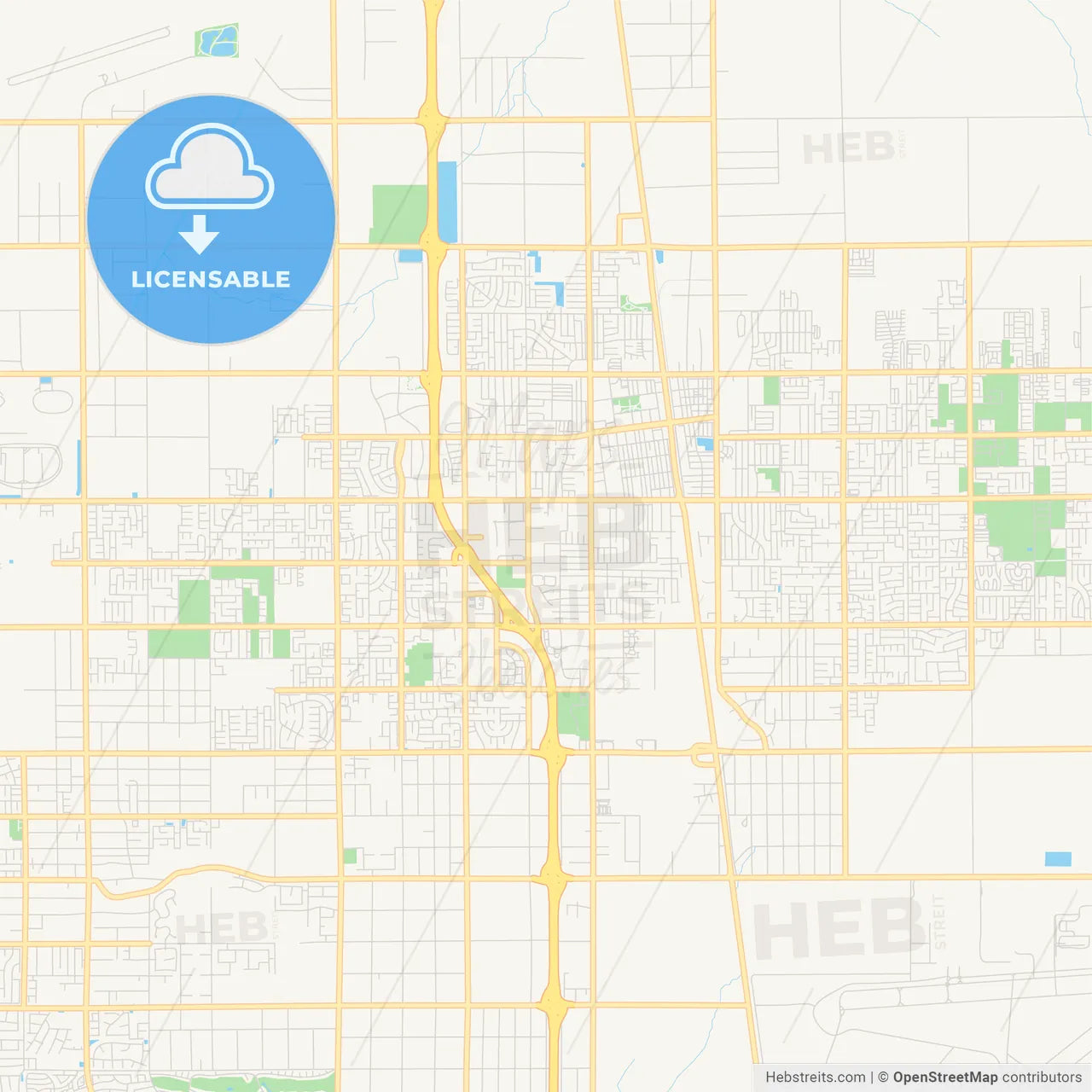 Empty vector map of Lancaster, California, USA