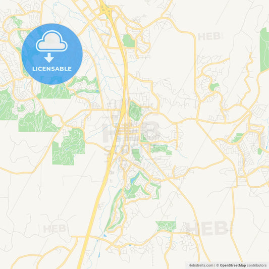 Empty vector map of Castle Rock, Colorado, USA