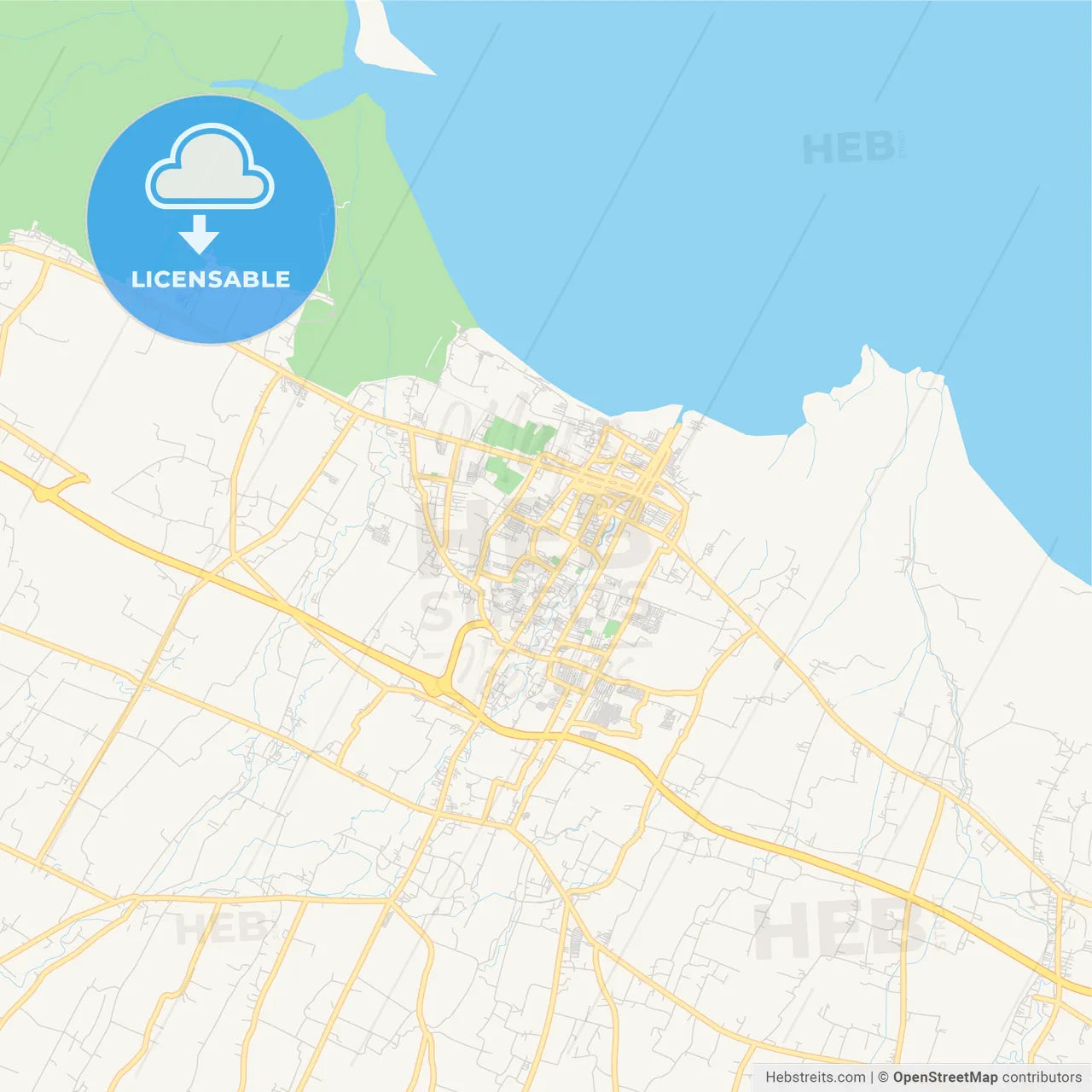 Printable street map of Pasuruan, Indonesia