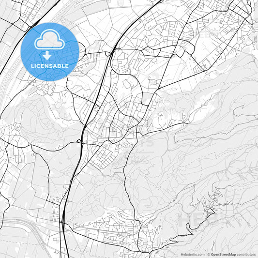 Vector PDF map of Götzis, Austria