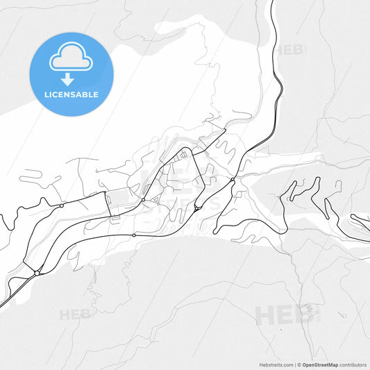 Vector PDF map of Encamp, Andorra