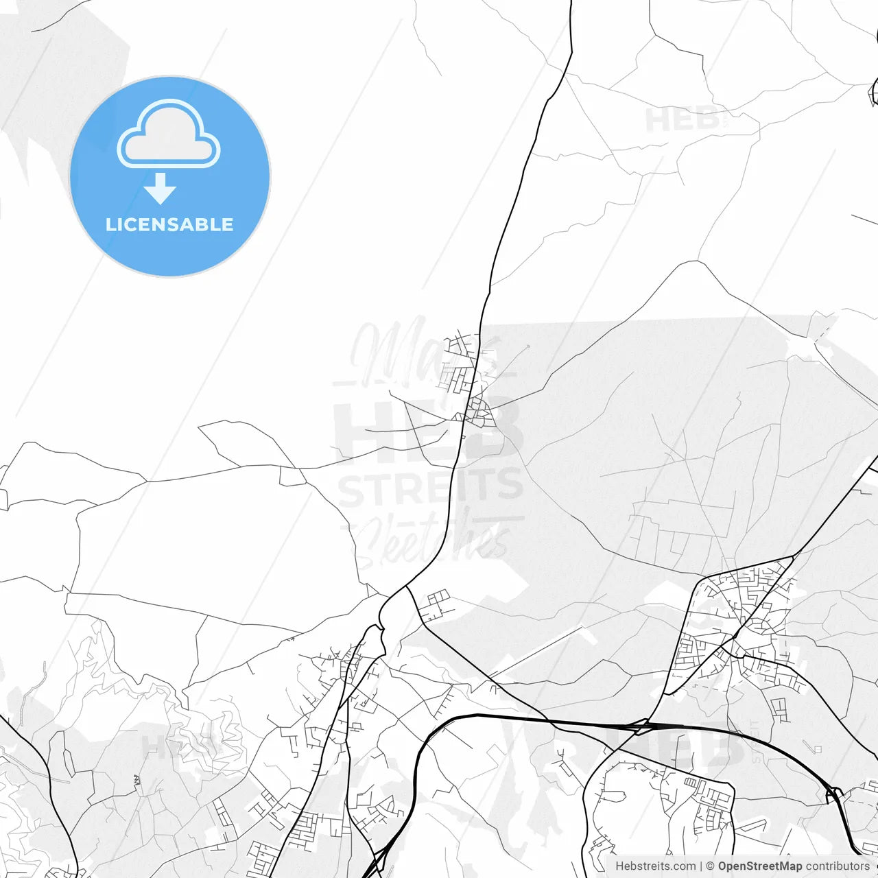 Vector PDF map of Pérgamos  , Cyprus