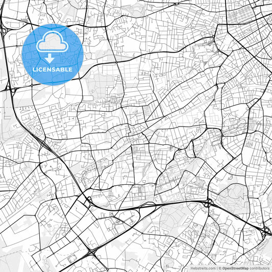 Vector PDF map of Pessac, France