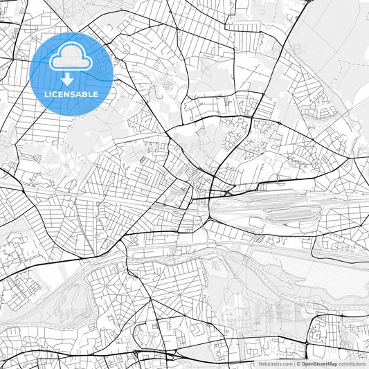 Vector PDF map of Chelles, France