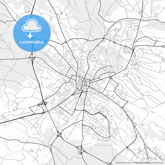 Vector PDF map of Castres, France