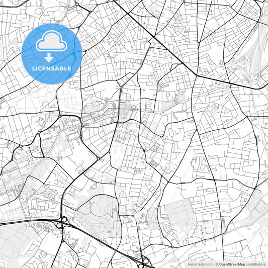 Vector PDF map of Talence, France