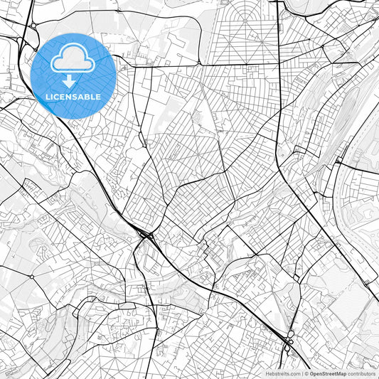 Vector PDF map of Savigny-sur-Orge, France