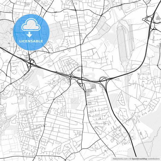 Vector PDF map of Villenave-d Ornon, France