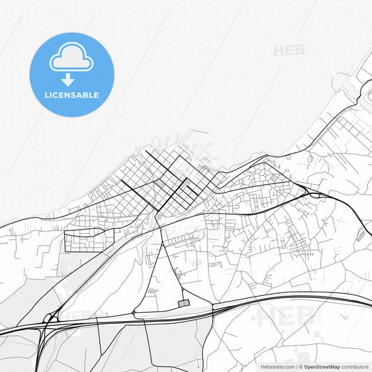 Vector PDF map of Corinth, Greece