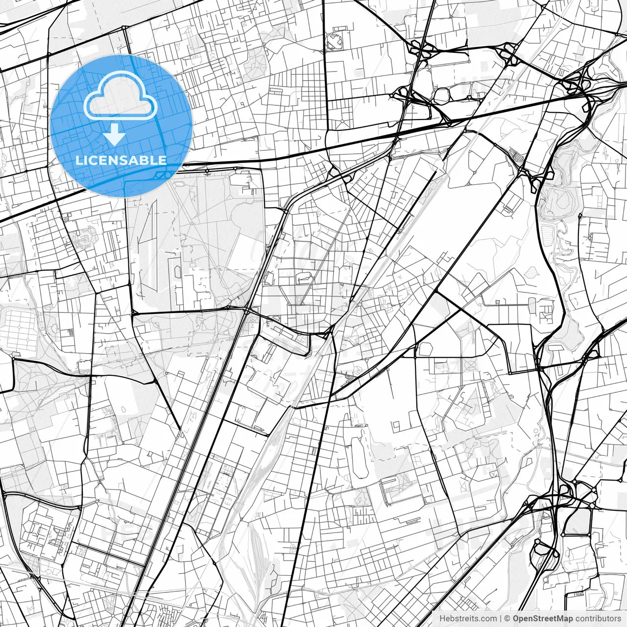 Vector PDF map of Sesto San Giovanni, Italy