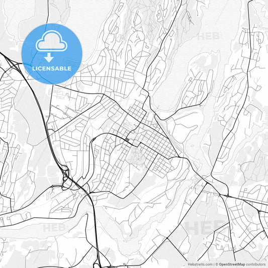 Vector PDF map of Sarpsborg, Norway