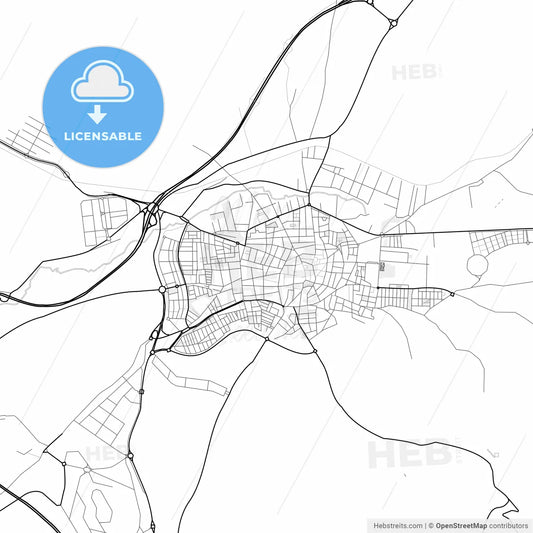 Vector PDF map of Lucena, Spain