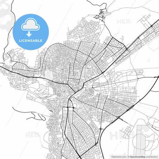 Vector PDF map of Balıkesir, Turkey