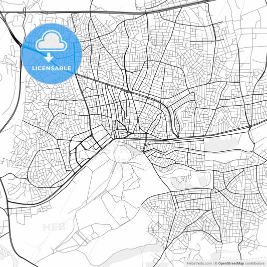 Vector PDF map of Kırıkkale, Turkey