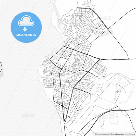 Vector PDF map of Çanakkale, Turkey