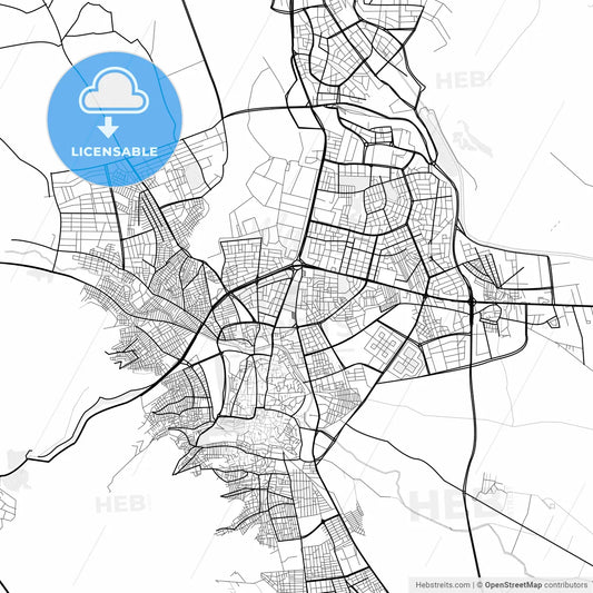 Vector PDF map of Karaköprü, Turkey
