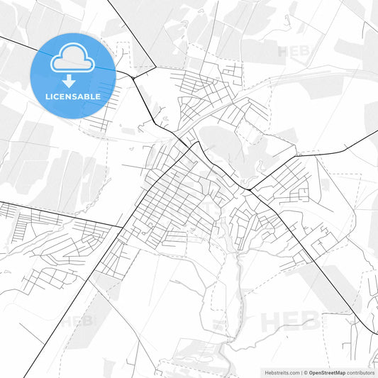 Vector PDF map of Rovenky, Ukraine