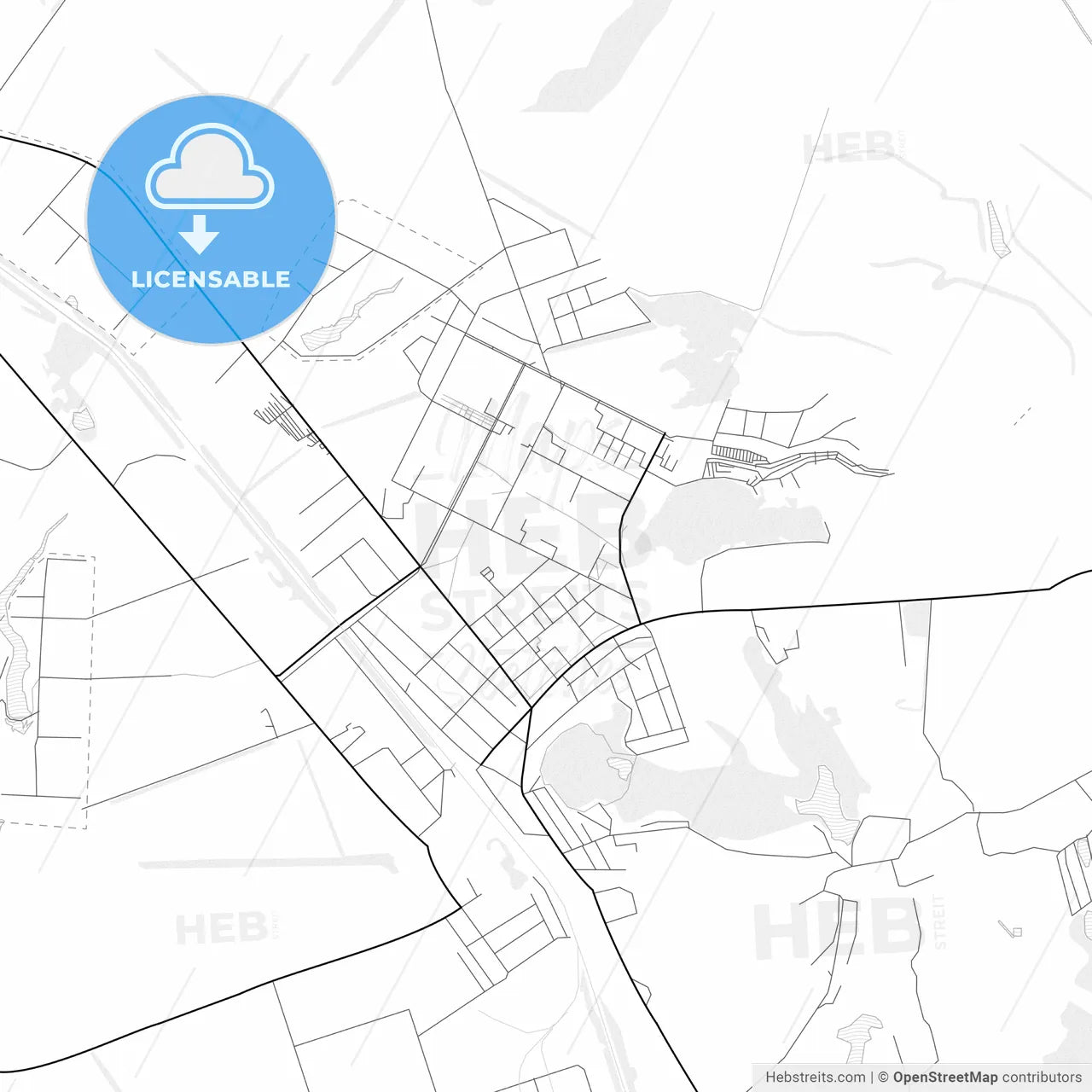 Vector PDF map of Pervomaiskyi, Ukraine
